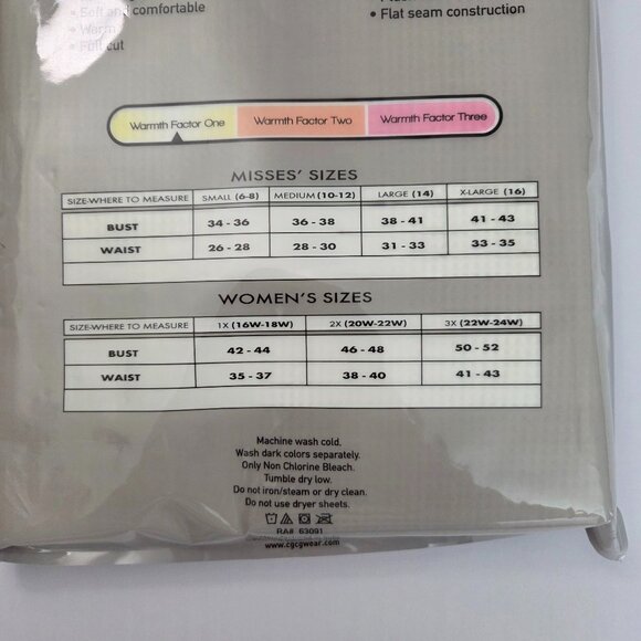 NWT - Country Girl Off-White 100% Cotton Crew Neck Thermal Top, Size 2X - Picture 3 of 7